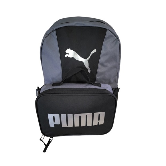 PUMA Backpack & Lunch Kit Combo, Medium Grey, One Size, Spacious & Versatile - Picture 1 of 15